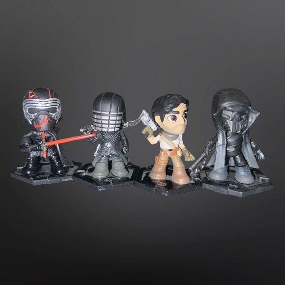 4 Funko Mystery Mini Star Wars Rise Of Skywalker Knight Of Ren Scythe Minis B18 - Picture 1 of 9